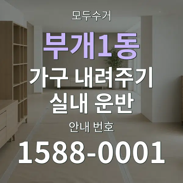 부개1동 가구 내려주기·실내 운반 대표 안내 그래픽