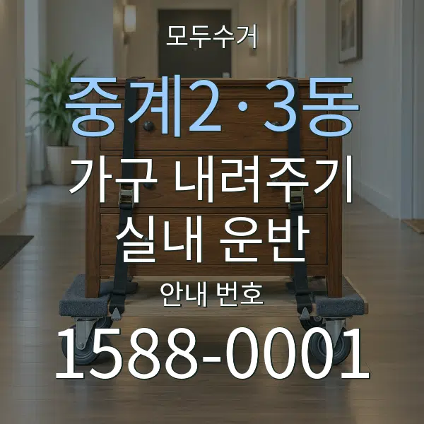 중계2·3동 가구 내려주기·실내 운반 대표 안내 그래픽