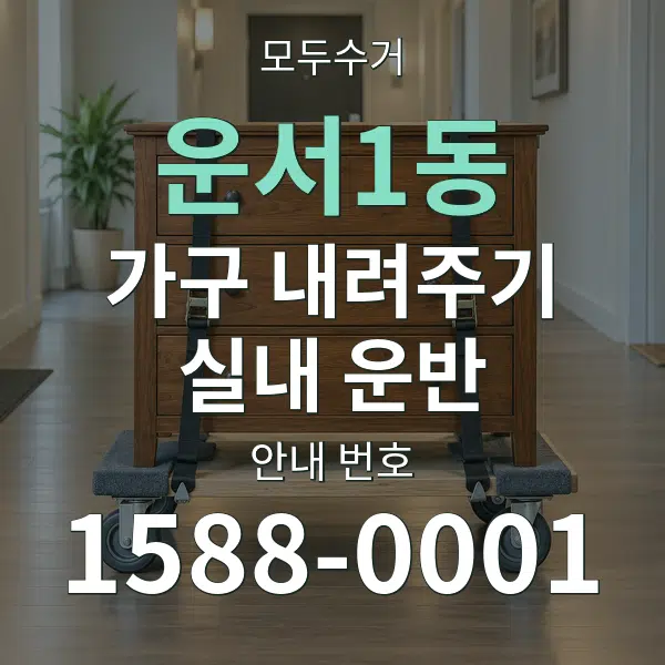 운서1동 가구 내려주기·실내 운반 대표 안내 그래픽