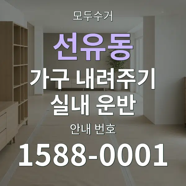 선유동 가구 내려주기·실내 운반 대표 안내 그래픽