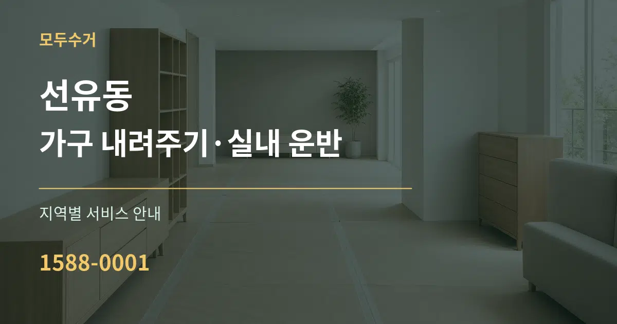 선유동 가구 내려주기·실내 운반 대표 안내 그래픽