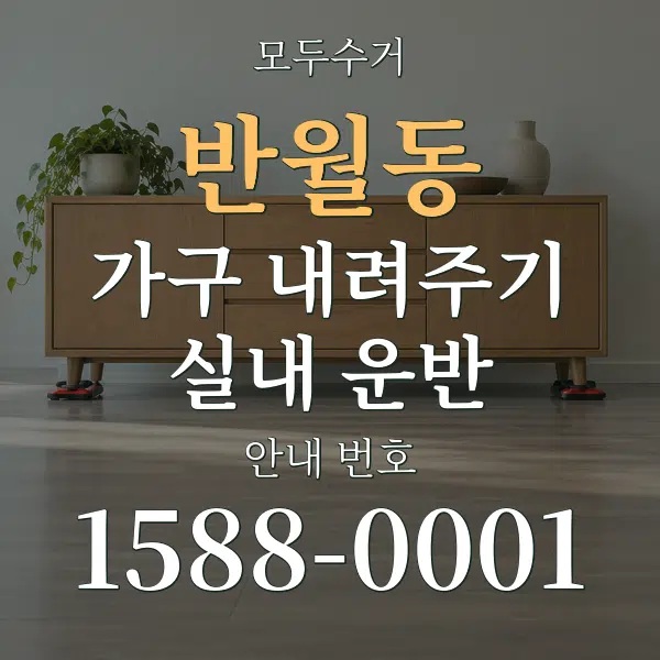 반월동 가구 내려주기·실내 운반 대표 안내 그래픽