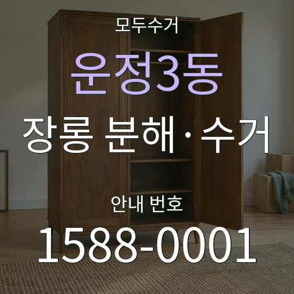 운정3동 장롱 분해·수거 대표 안내 그래픽
