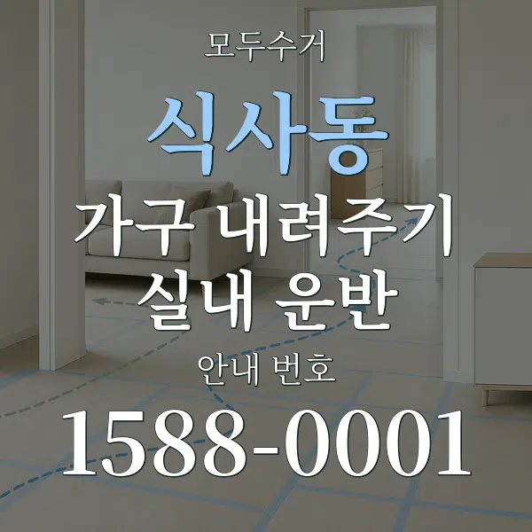 식사동 가구 내려주기·실내 운반 대표 안내 그래픽