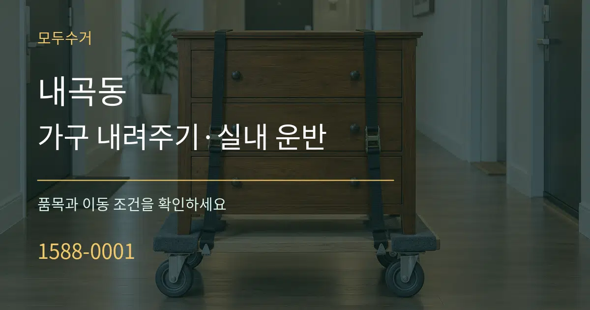 내곡동 가구 내려주기·실내 운반 작업 조건 안내 그래픽