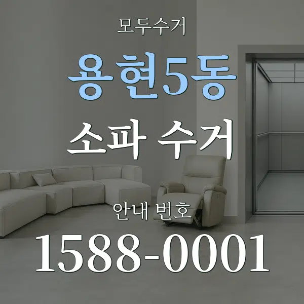 용현5동 소파 수거 대표 안내 그래픽