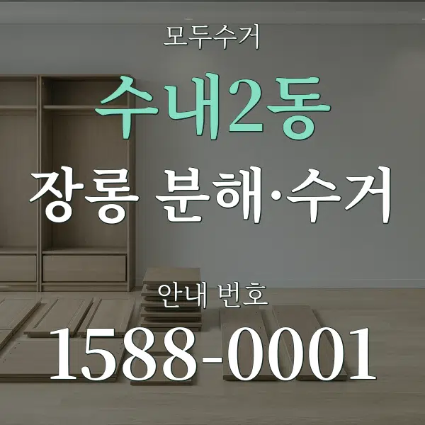 수내2동 장롱 분해·수거 대표 안내 그래픽