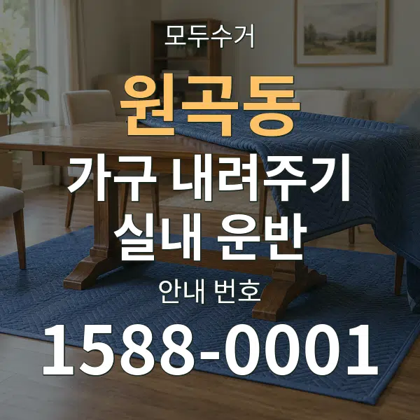 원곡동 가구 내려주기·실내 운반 대표 안내 그래픽