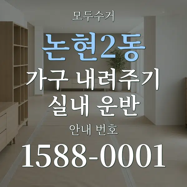 논현2동 가구 내려주기·실내 운반 대표 안내 그래픽