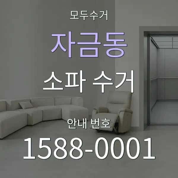 자금동 소파 수거 대표 안내 그래픽