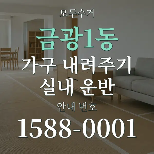 금광1동 가구 내려주기·실내 운반 대표 안내 그래픽