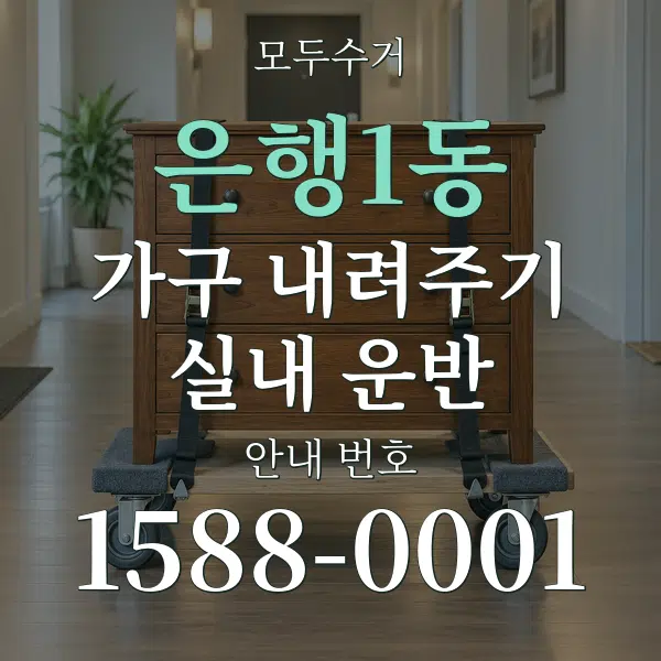 은행1동 가구 내려주기·실내 운반 대표 안내 그래픽