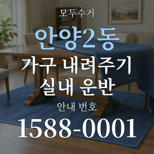 안양2동 가구 내려주기·실내 운반 대표 안내 그래픽