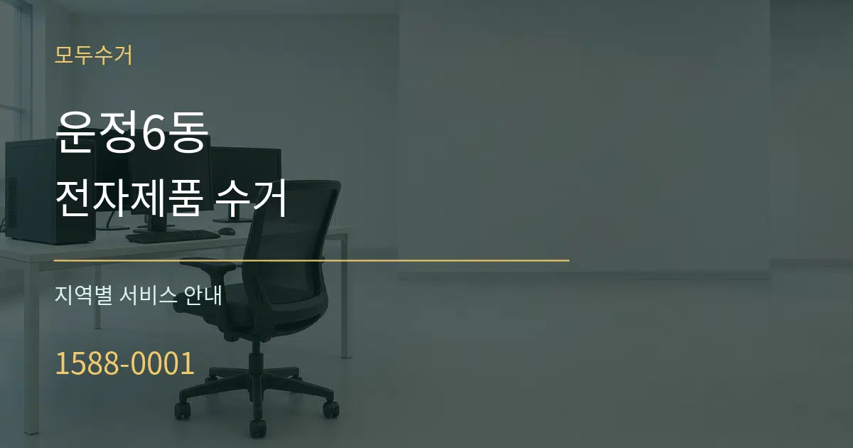 운정6동 전자제품 수거 대표 안내 그래픽