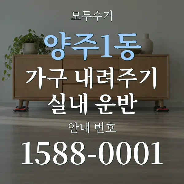 양주1동 가구 내려주기·실내 운반 대표 안내 그래픽
