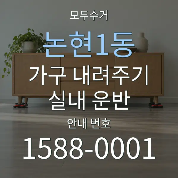 논현1동 가구 내려주기·실내 운반 대표 안내 그래픽