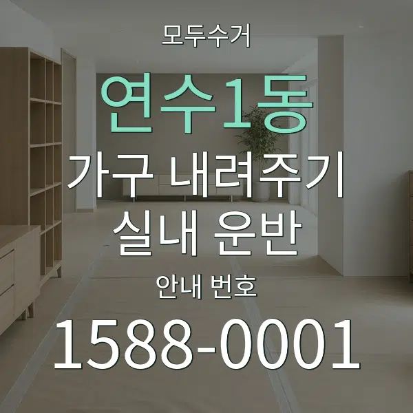연수1동 가구 내려주기·실내 운반 대표 안내 그래픽