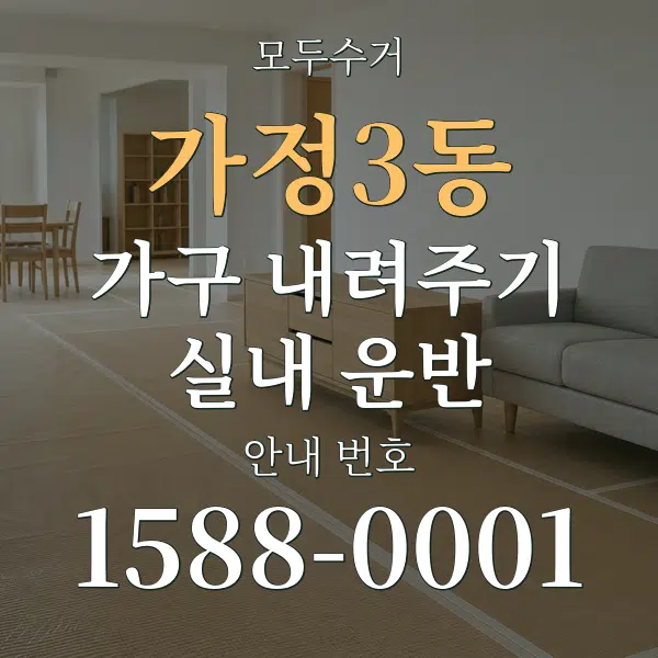 가정3동 가구 내려주기·실내 운반 대표 안내 그래픽