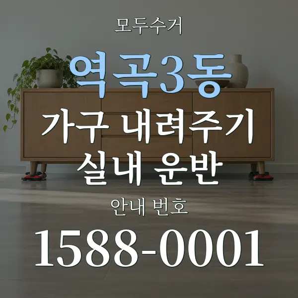 역곡3동 가구 내려주기·실내 운반 대표 안내 그래픽