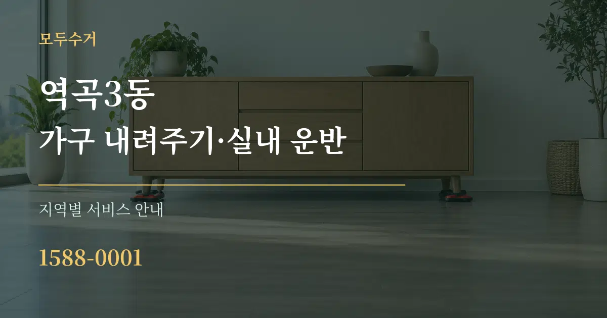 역곡3동 가구 내려주기·실내 운반 대표 안내 그래픽