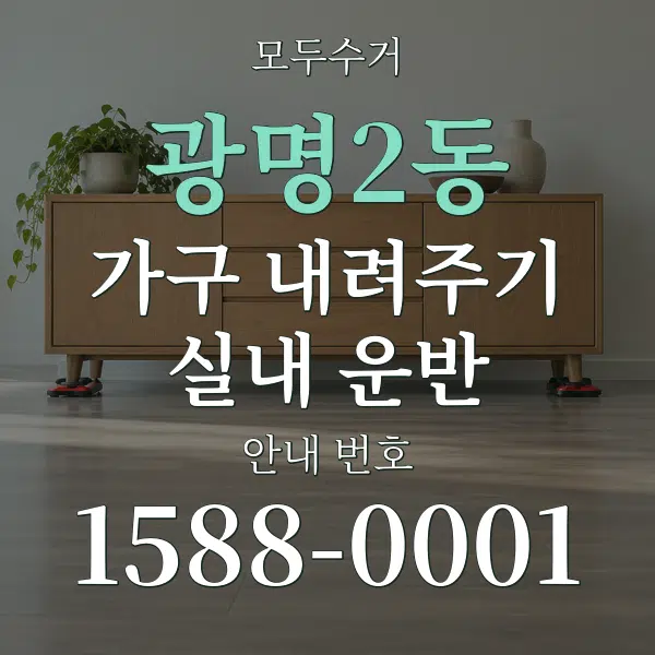 광명2동 가구 내려주기·실내 운반 대표 안내 그래픽