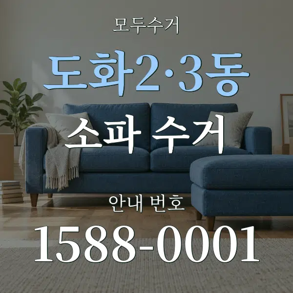 도화2·3동 소파 수거 대표 안내 그래픽
