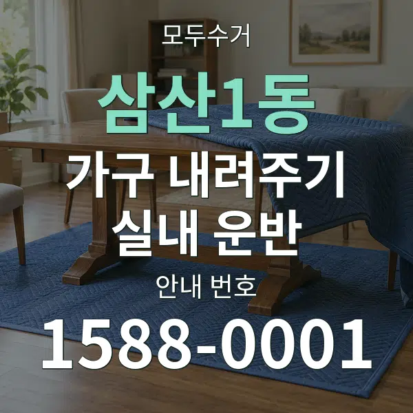 삼산1동 가구 내려주기·실내 운반 대표 안내 그래픽