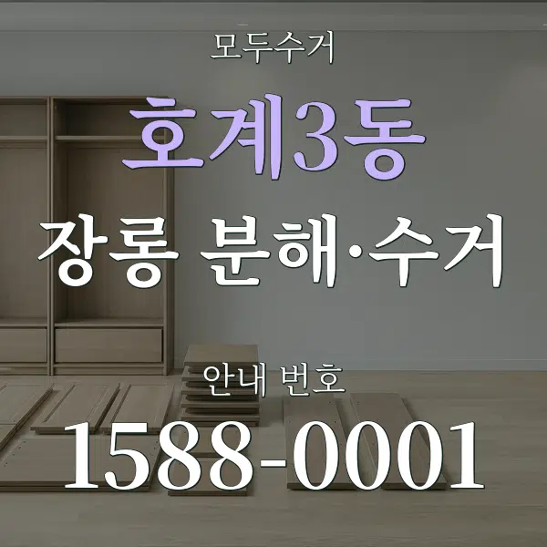 호계3동 장롱 분해·수거 대표 안내 그래픽