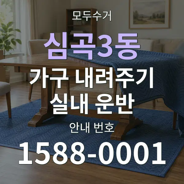 심곡3동 가구 내려주기·실내 운반 대표 안내 그래픽