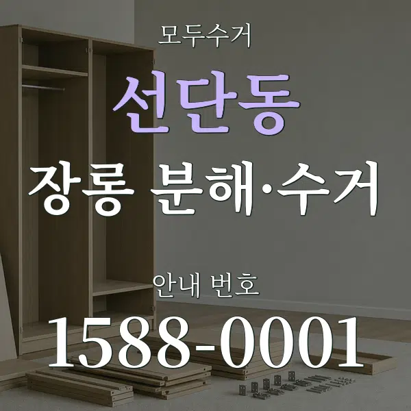 선단동 장롱 분해·수거 대표 안내 그래픽