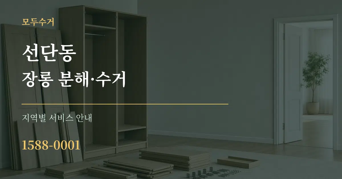 선단동 장롱 분해·수거 대표 안내 그래픽