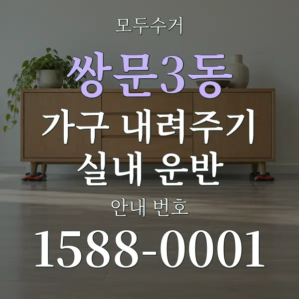 쌍문3동 가구 내려주기·실내 운반 대표 안내 그래픽