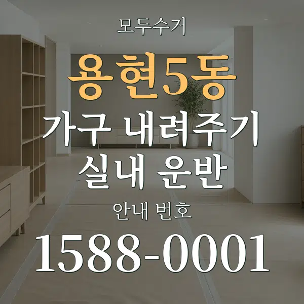 용현5동 가구 내려주기·실내 운반 대표 안내 그래픽