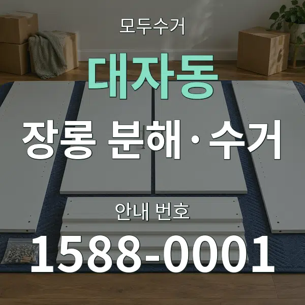 대자동 장롱 분해·수거 대표 안내 그래픽