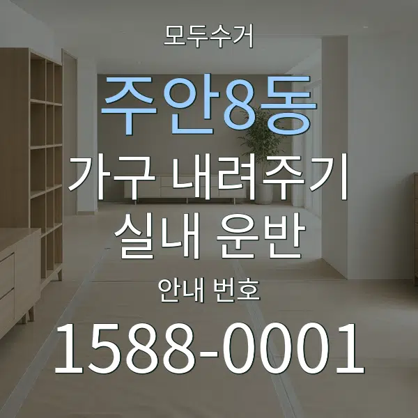 주안8동 가구 내려주기·실내 운반 대표 안내 그래픽