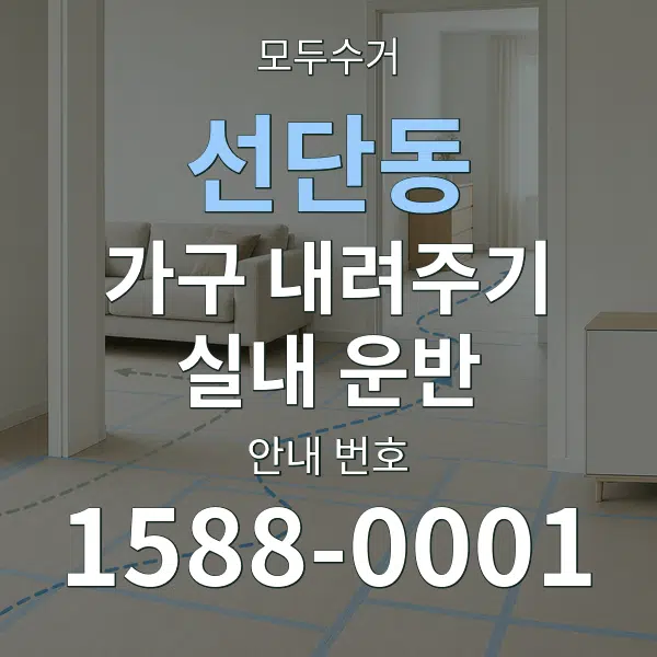 선단동 가구 내려주기·실내 운반 대표 안내 그래픽