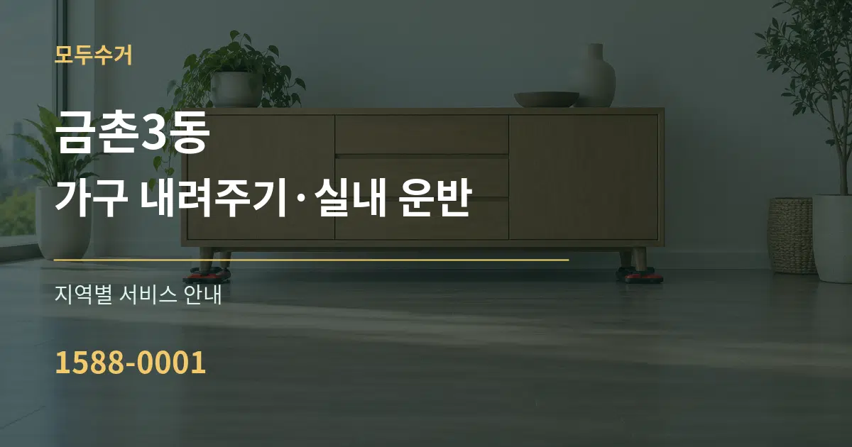 금촌3동 가구 내려주기·실내 운반 대표 안내 그래픽