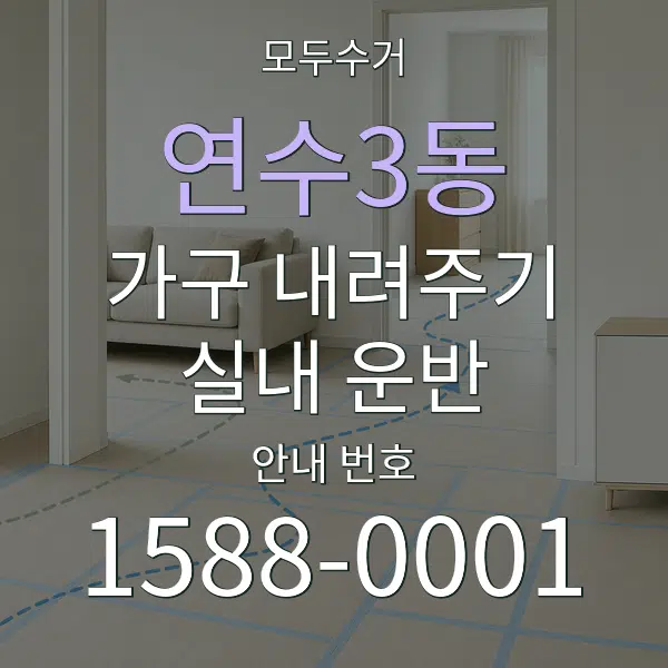연수3동 가구 내려주기·실내 운반 대표 안내 그래픽