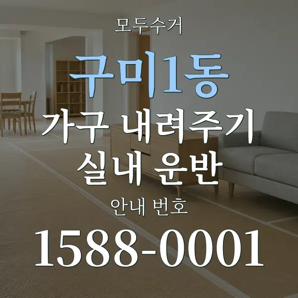 구미1동 가구 내려주기·실내 운반 대표 안내 그래픽