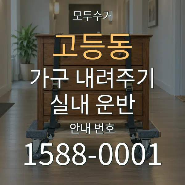 고등동 가구 내려주기·실내 운반 대표 안내 그래픽
