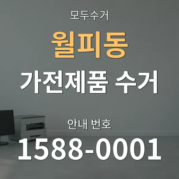 월피동 가전제품 수거 대표 안내 그래픽