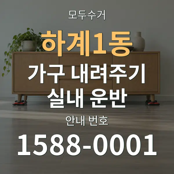 하계1동 가구 내려주기·실내 운반 대표 안내 그래픽