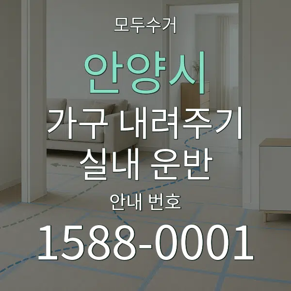 안양시 가구 내려주기·실내 운반 대표 안내 그래픽