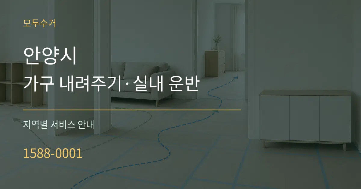 안양시 가구 내려주기·실내 운반 대표 안내 그래픽