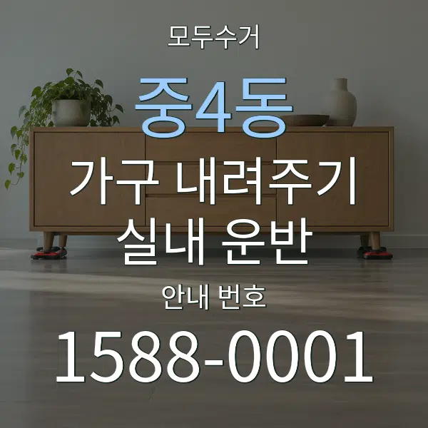 중4동 가구 내려주기·실내 운반 대표 안내 그래픽