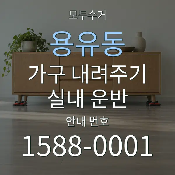 용유동 가구 내려주기·실내 운반 대표 안내 그래픽