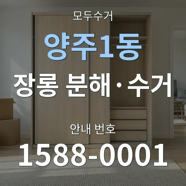 양주1동 장롱 분해·수거 대표 안내 그래픽