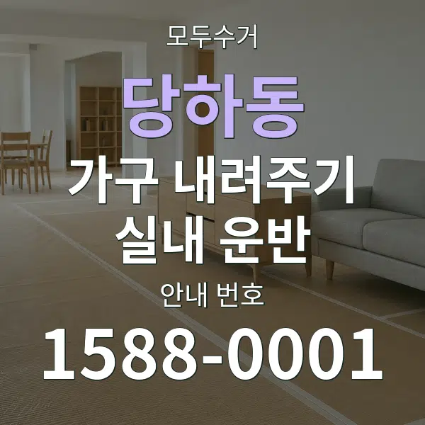 당하동 가구 내려주기·실내 운반 대표 안내 그래픽