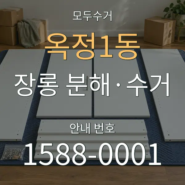 옥정1동 장롱 분해·수거 대표 안내 그래픽