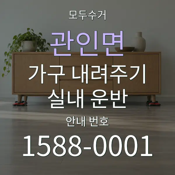 관인면 가구 내려주기·실내 운반 대표 안내 그래픽